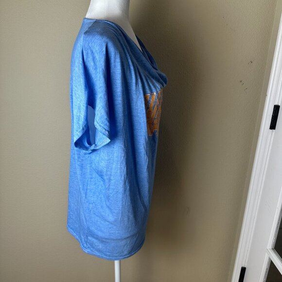 New NWT Golden State Warriors NBA Drape Neck Top T Shirt Size Small - Picture 7 of 9